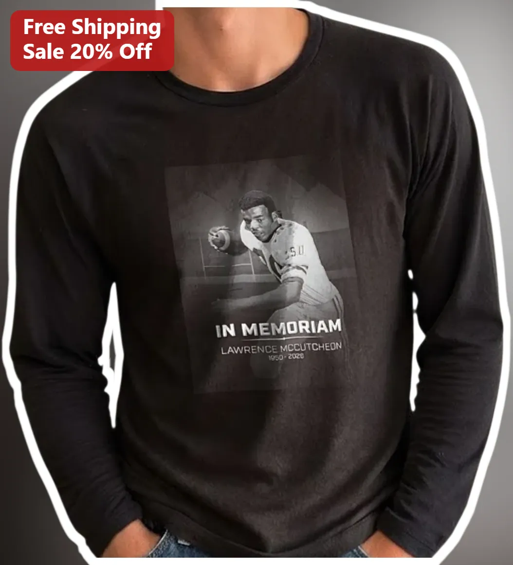 In Memoriam Lawrence McCutcheon 1950-2026 Long Sleeve Tee NFL Tribute Shirt available at our Miami, Florida warehouse