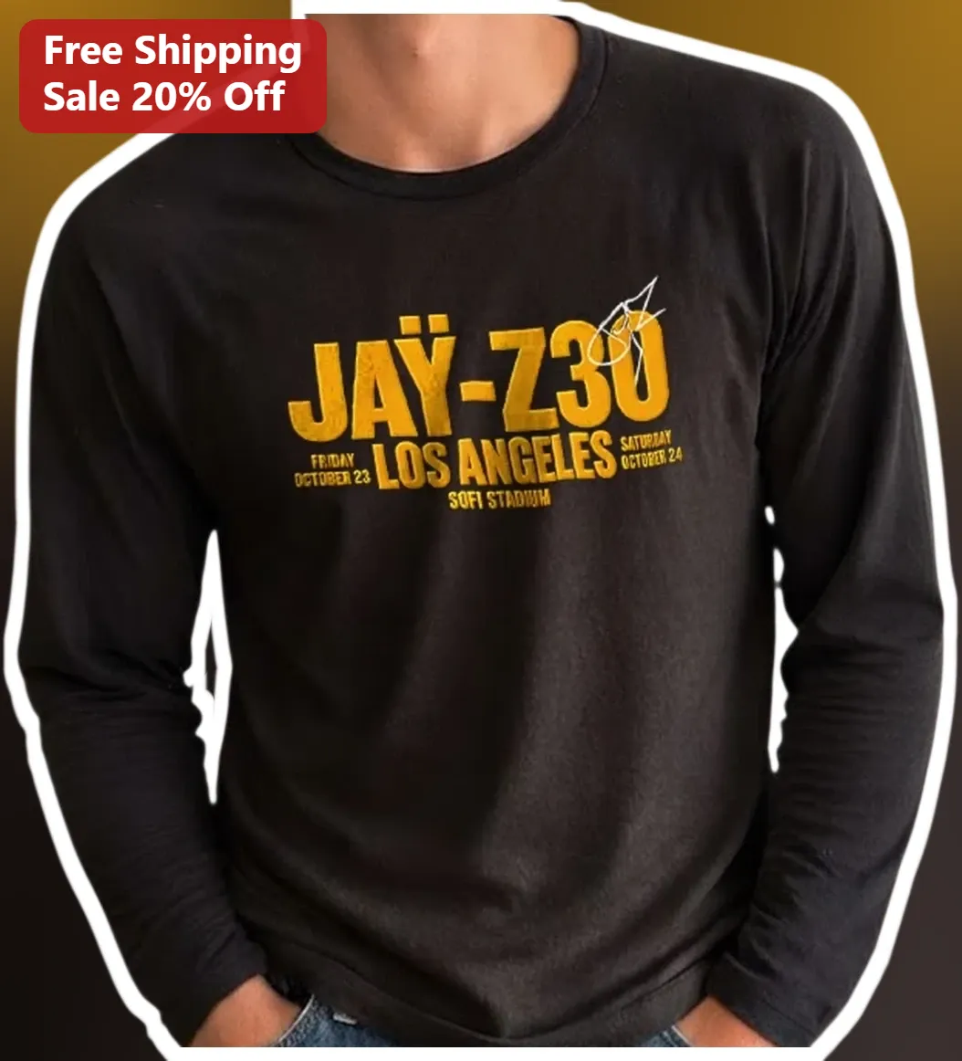JAY-Z30 Los Angeles SoFi Stadium Concert Long Sleeve Tee available at our Miami, Florida warehouse