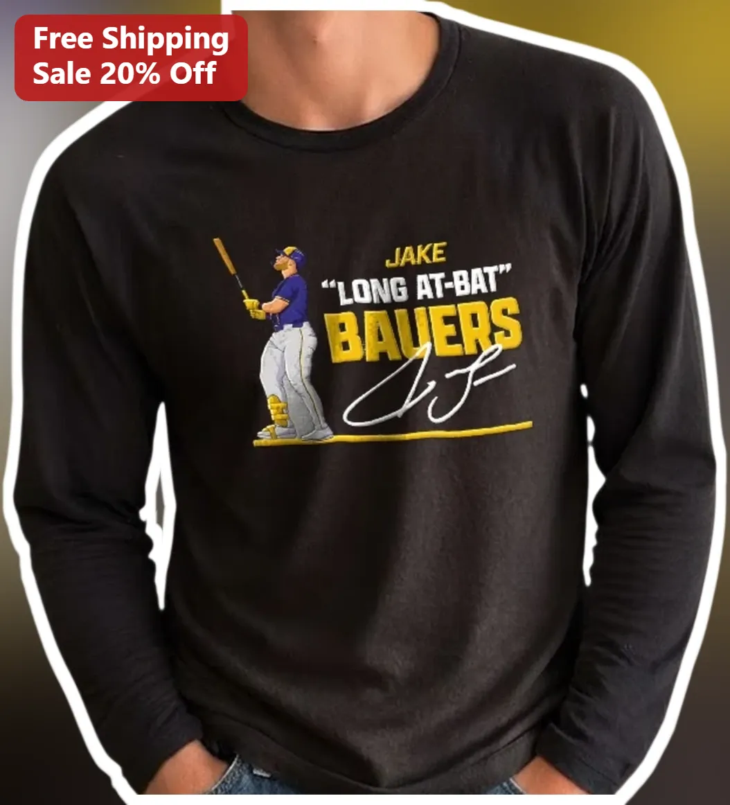 Long At Bat Baseball Long Sleeve Tee for Men Women Game Day Gift available at our Miami, Florida warehouse
