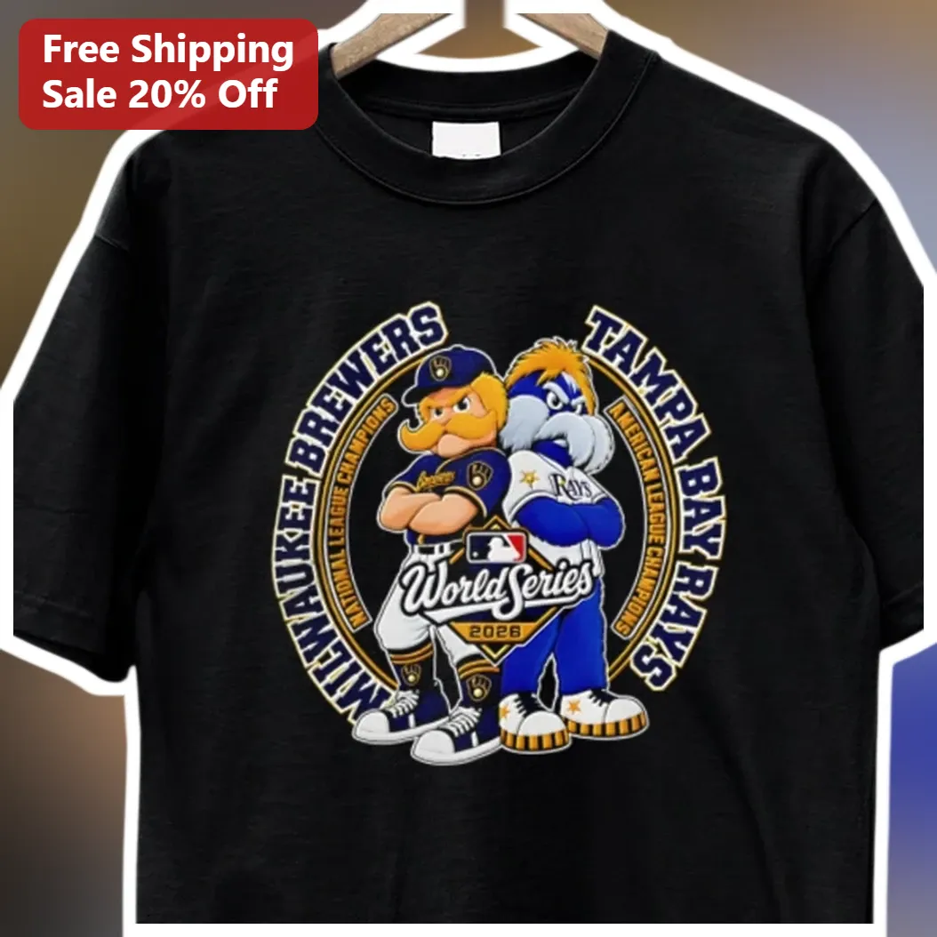 Milwaukee Brewers National League Champions Tee 2026 World Series Tampa Bay Rays vs Bernie Brewer Ra available at our Miami, Florida warehouse