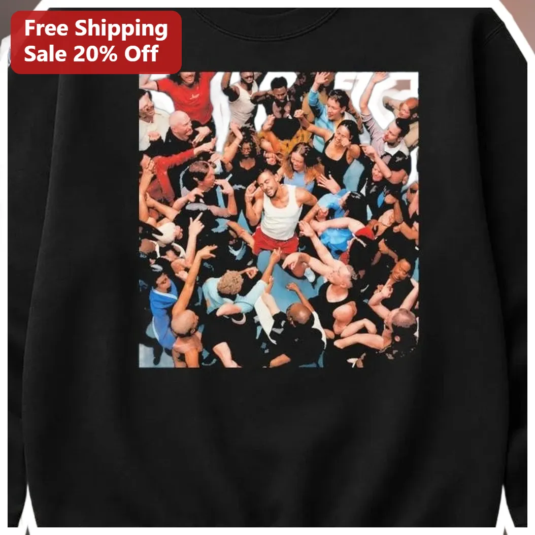NOISE Kanye West Graphic Sweatshirt Black Crewneck Hip Hop Streetwear available at our Miami, Florida warehouse