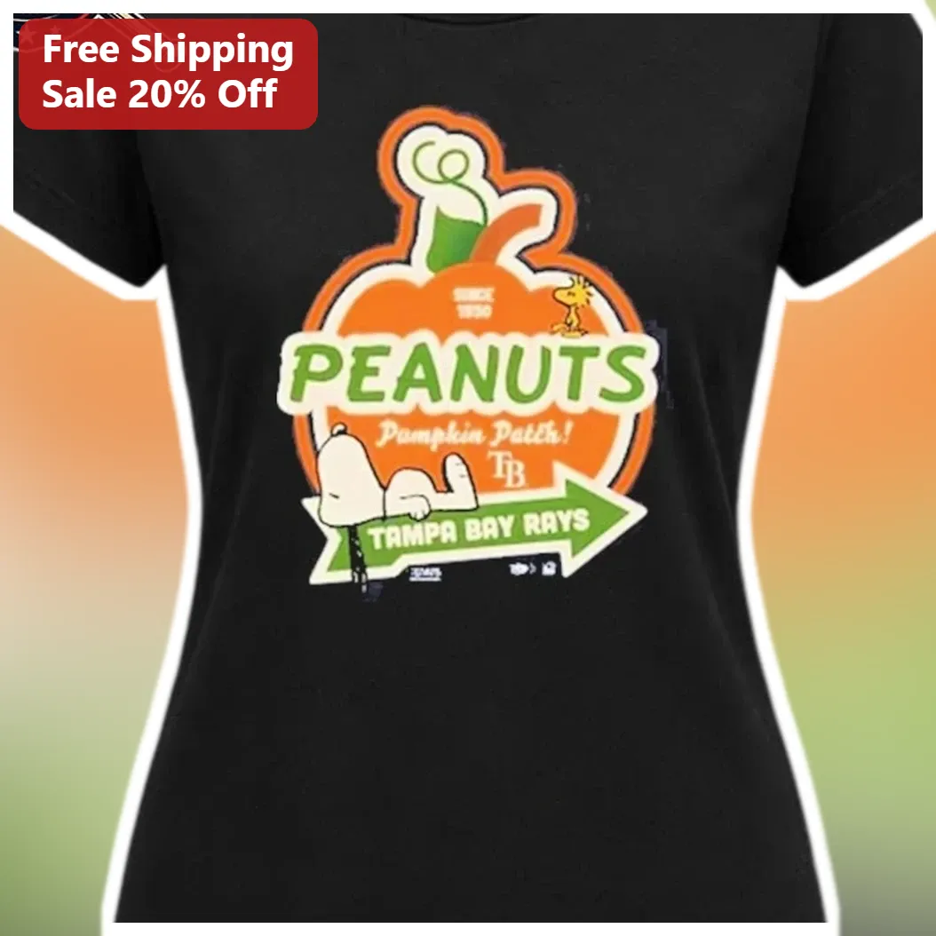 PEANUTS Pumpkin Patch Tampa Bay Rays Snoopy Tee Halloween Ba — Miami, Florida PEANUTS Pumpkin Patch Tampa Bay Rays Snoopy Tee Halloween Baseball Fan Gift available at our Miami, Florida warehouse