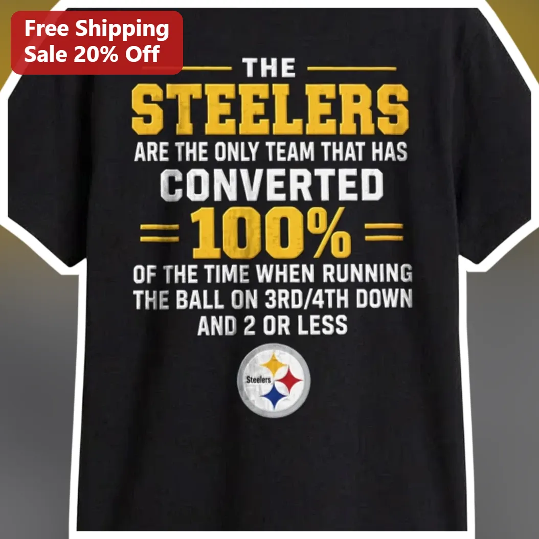 Steelers 3rd Down Conversion Tee NFL Football Stats Graphic Shirt Gift for Men Women available at our Miami, Florida warehouse