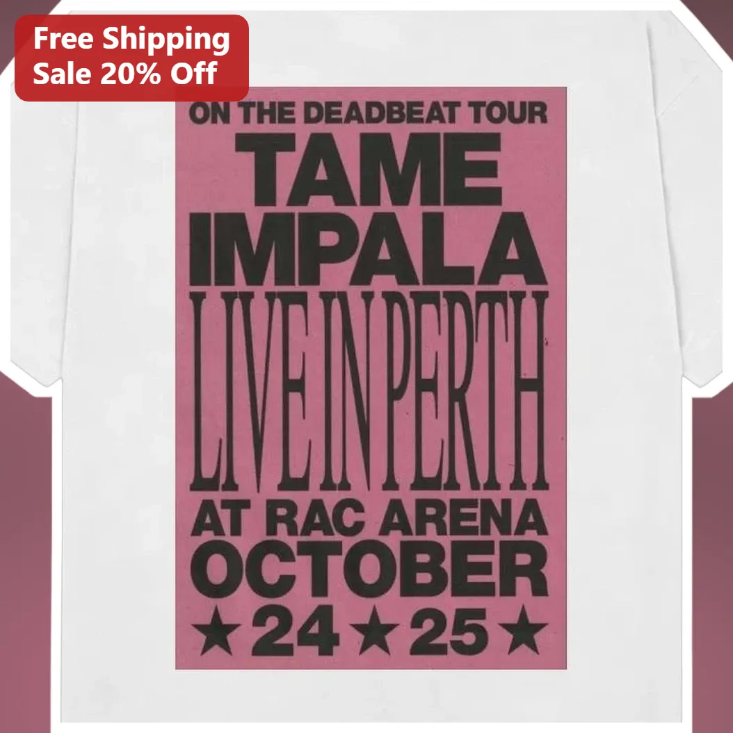 Tame Impala Deadbeat Tour Live in Perth RAC Arena Long Sleeve Tee available at our Miami, Florida warehouse