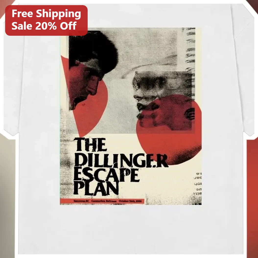 The Dillinger Escape Plan Tee Mathcore Band Merch Vintage Grunge Graphic Shirt for Men Women available at our Miami, Florida warehouse