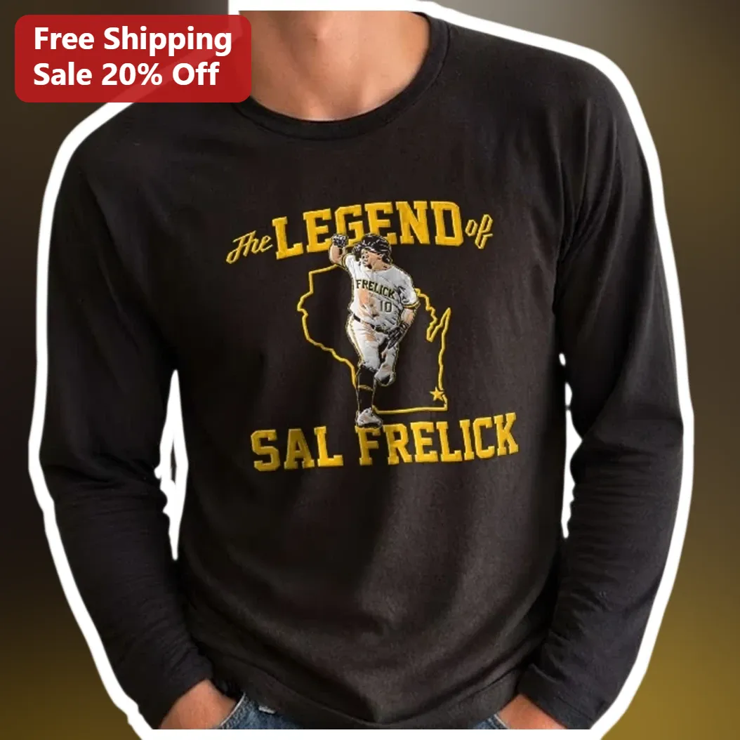 The Legend of Sal Frelick Long Sleeve Tee Vintage Baseball Movie Merch Milwaukee Brewer Fan Gift available at our Miami, Florida warehouse